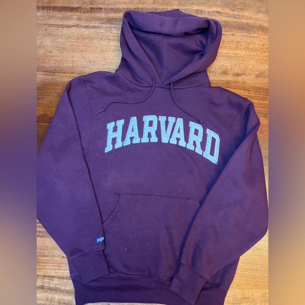 Harvard University Unisex Hoodie Sweatshirt SMALL Crimson Jansport Vintage